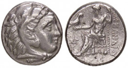 GRECHE - RE DI MACEDONIA - Alessandro III (336-323 a.C.) - Dracma Sear 6731 var. (AG g. 4,35) Da incastonatura
 Da incastonatura
BB+