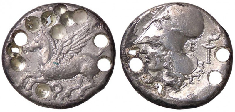 GRECHE - CORINTIA - Corinto - Statere corinzio (AG g. 6,82) Buchi
 Buchi
MB
