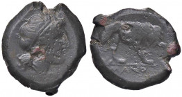 ROMANE REPUBBLICANE - ANONIME - Monete romano-campane (280-210 a.C.) - 2 Litre Cr. 16/1 (AE g. 8,39)
meglio di MB