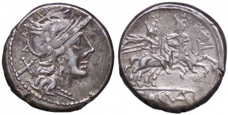 ROMANE REPUBBLICANE - ANONIME - Monete senza simboli (dopo 211 a.C.) - Denario B...