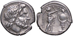 ROMANE REPUBBLICANE - ANONIME - Monete senza simboli (dopo 211 a.C.) - Vittoriato B. 9; Cr. 53/1 (AG g. 3,31)
qSPL