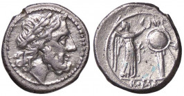 ROMANE REPUBBLICANE - ANONIME - Monete senza simboli (dopo 211 a.C.) - Vittoriato B. 9; Cr. 53/1 (AG g. 3)
BB-SPL