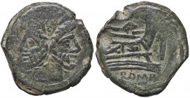 ROMANE REPUBBLICANE - ANONIME - Monete con simboli o monogrammi (211-170 a.C.) - Asse Cr. 160/1 (AE g. 24,45)
qBB