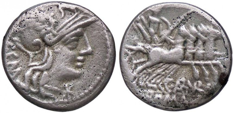 ROMANE REPUBBLICANE - ABURIA - C. Aburius Geminus (134 a.C.) - Denario B. 1; Cr....