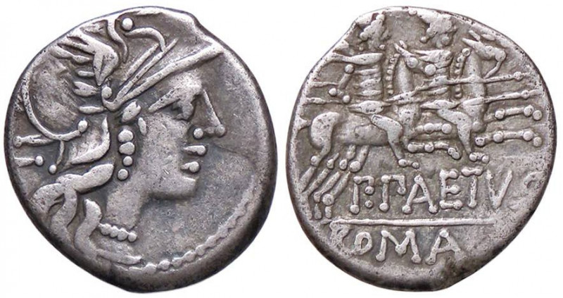 ROMANE REPUBBLICANE - AELIA - P. Aelius Paetus (138 a.C.) - Denario B. 3; Cr. 23...