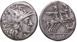 ROMANE REPUBBLICANE - ANTESTIA - C. Antestius Labeo (146 a.C.) - Denario B. 1; Cr. 219/1e (AG g. 3,59)
qBB