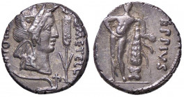 ROMANE REPUBBLICANE - CAECILIA - Q. Caecilius Metellus Pius Scipio Imperator (47-46 a.C.) - Denario B. 50; Cr. 461/1 (AG g. 3,94) Ex asta Busso 392 de...