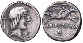 ROMANE REPUBBLICANE - CALPURNIA - L. Calpurnius Piso Frugi (90 a.C.) - Denario Cr. 340/1 (AG g. 3,99)
BB