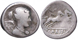 ROMANE REPUBBLICANE - CARISIA - T. Carisius (46 a.C.) - Denario B. 2; Cr. 464/4 (AG g. 3,86)
MB