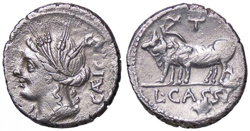 ROMANE REPUBBLICANE - CASSIA - L. Cassius Caecianus (102 a.C.) - Denario B. 4; C...