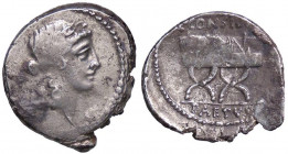 ROMANE REPUBBLICANE - CONSIDIA - C. Considius Paetus (46 a.C.) - Denario B. 3; Cr. 465/1b (AG g. 3,87)
qBB