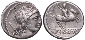 ROMANE REPUBBLICANE - CREPUSIA - Pub. Crepusius (82 a.C.) - Denario B. 1; Cr. 361/1 (AG g. 4,05)
BB+