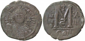 BIZANTINE - Giustiniano I (527-565) - Follis Ratto 492/501; Sear 163 (AE g. 23,42)
qBB/BB