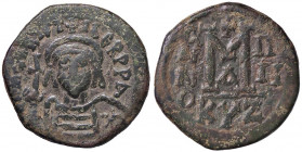 BIZANTINE - Maurizio Tiberio (582-602) - Follis (Cizico) (AE g. 12,03)
qBB/BB