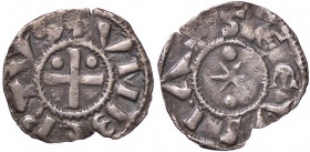 SAVOIA - Umberto II il Rinforzato (1080-1103) - Denaro secusino MIR 7 R (AG g. 0,92)II tipo
 II tipo - 
BB