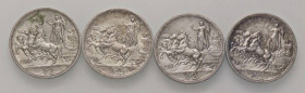 SAVOIA - Vittorio Emanuele III (1900-1943) - 2 Lire 1914÷17 Quadriga Briosa Pag. 737÷740; Mont. 154÷157 R AG
BB+÷SPL