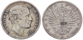 SAVOIA - Vittorio Emanuele III (1900-1943) - Lira 1905 Aquila Pag. 765; Mont. 190 RR AG
MB/qBB