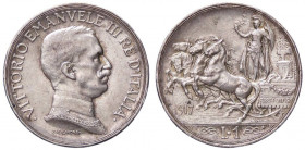 SAVOIA - Vittorio Emanuele III (1900-1943) - Lira 1917 Quadriga briosa Pag. 775; Mont. 202 AG
qFDC