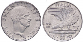 SAVOIA - Vittorio Emanuele III (1900-1943) - 50 Centesimi 1941 XIX Impero Pag. 824; Mont. 269 Ac
FDC