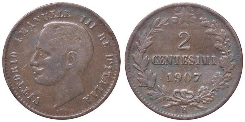 SAVOIA - Vittorio Emanuele III (1900-1943) - 2 Centesimi 1907 Valore Pag. 929; M...