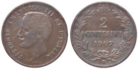 SAVOIA - Vittorio Emanuele III (1900-1943) - 2 Centesimi 1907 Valore Pag. 929; Mont. 401 RR CU
MB