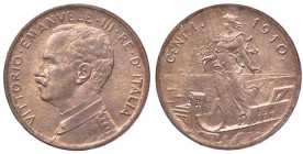 SAVOIA - Vittorio Emanuele III (1900-1943) - Centesimo 1910 Prora Pag. 947; Mont. 424 CU Rame rosso
 Rame rosso
FDC