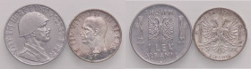 SAVOIA - Albania - 5 Lek 1939 XVII Pag. 992; Mont. 485 AG Assieme a lek 1939 - Lotto di 2 monete
 Assieme a lek 1939 - Lotto di 2 monete
SPL
