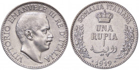 SAVOIA - Somalia - Rupia 1919 Pag. 963; Mont. 445 R AG Abilmente lavata
 Abilmente lavata
BB+