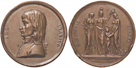 MEDAGLIE - NAPOLEONICHE - Napoleone Bonaparte Generale - Medaglia 1797 - Fondazione della Repubblica Cisalpina Hennin 793 AE Opus: Vassallo Ø 48 Colpi...