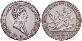 MEDAGLIE - NAPOLEONICHE - Napoleone I, Console (1801-1804) - Medaglia 1803 (AG g. 19,8) Ø 31ARGENT sul bordo
 ARGENT sul bordo - 
qFDC
