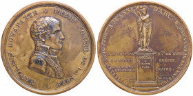 MEDAGLIE - NAPOLEONICHE - Napoleone I, Console (1801-1804) - Medaglia Restauro a Orleans del monumento a Giovanna D'Arco AE Opus: Duprè & Gois Ø 55BRO...