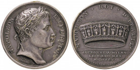 MEDAGLIE - NAPOLEONICHE - Napoleone I, Imperatore (1804-1814) - Medaglia 1805 - Incoronazione a Milano AG Opus: Andrieu Ø 41 Appiccagnolo rimosso
 Ap...