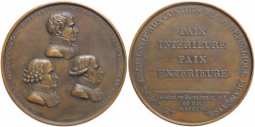 MEDAGLIE - NAPOLEONICHE - Napoleone I, Imperatore (1804-1814) - Medaglia 1802 - Pace di Amiens AE Opus: Jeuffroy Ø 68 Postuma
 Postuma
SPL