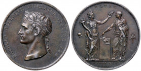 MEDAGLIE - NAPOLEONICHE - Napoleone I, Imperatore (1804-1814) - Medaglia 1805 - Incoronazione a Milano AE Opus: L.M. Ø 42 Colpetti
 Colpetti
BB+