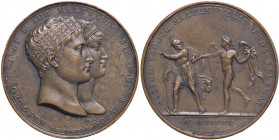 MEDAGLIE - NAPOLEONICHE - Napoleone I, Imperatore (1804-1814) - Medaglia 1810 - Matrimonio con Maria Luisa AE Opus: Manfredini Ø 42 Colpetti
 Colpett...