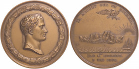 MEDAGLIE - NAPOLEONICHE - Napoleone I, Imperatore (1804-1814) - Medaglia 1821 - Morte di Napoleone AE Ø 68BRONZE 1980 sul bordo
 BRONZE 1980 sul bord...