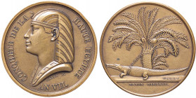 MEDAGLIE - NAPOLEONICHE - Napoleone I, Imperatore (1804-1814) - Medaglia AN VII - Conquista dell'alto Egitto AE Ø 35BRONZE sul bordo Colpetto
 BRONZE...