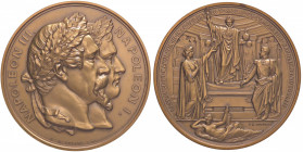 MEDAGLIE ESTERE - FRANCIA - Napoleone III (1852-1870) - Medaglia 1853 - Inaugurazione della tomba di Napoleone I AE Opus: Oudine Ø 87BRONZE 1970 sul b...
