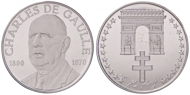 MEDAGLIE ESTERE - FRANCIA - Quinta Repubblica (1959) - Medaglia 1970 - Charles d...