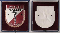 MEDAGLIE ESTERE - GERMANIA - Repubblica Federale (1949) - Placchetta uniface ADAC MSC ALLEN MB mm 72x80 In scatola
 mm 72x80 - In scatola
Ottimo
