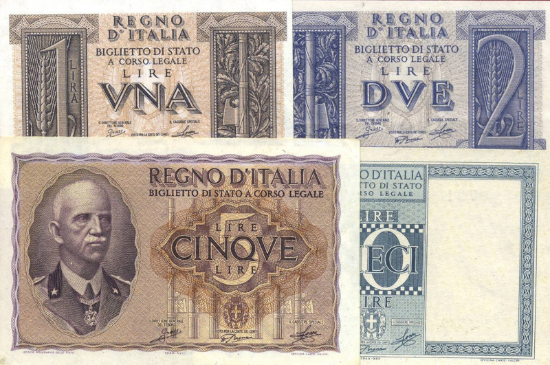 CARTAMONETA - BIGLIETTI DI STATO - Vittorio Emanuele III (1900-1943) - Serie Imp...