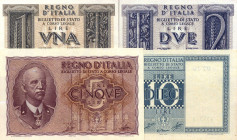 CARTAMONETA - BIGLIETTI DI STATO - Vittorio Emanuele III (1900-1943) - Serie Impero 4 valori
 4 valori -
SPL÷qFDS