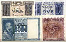 CARTAMONETA - BIGLIETTI DI STATO - Vittorio Emanuele III (1900-1943) - Serie Impero 4 valori
 4 valori -
SPL÷qFDS