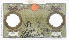 CARTAMONETA - BANCA d'ITALIA - Vittorio Emanuele III (1900-1943) - 100 Lire - Capranesi 28/08/1942 - Fascio Alfa 413; Lireuro 20A R Azzolini/Urbini Pr...