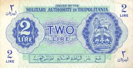 CARTAMONETA - COLONIE ED OCCUPAZIONI DI TERRITORI ITALIANI - Military Authority in Tripolitania (1943) - 2 Lire 1943 Gav. 209 R Scritte in inglese ed ...