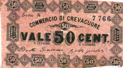 CARTAMONETA - MONETAZIONE D'EMERGENZA - Biglietti Fiduciari Crevacuore (BI) Gav. 340 RR Commercio - 50 centesimi
 Commercio - 50 centesimi -
BB+