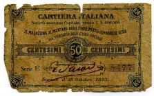 CARTAMONETA - MONETAZIONE D'EMERGENZA - Biglietti Fiduciari Serravalle Sesia Gav. 897 RR Cartiera Italiana - 50 centesimi
 Cartiera Italiana - 50 cen...