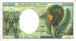CARTAMONETA ESTERA - CONGO - Repubblica - 10.000 Franchi
qSPL