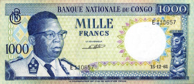 CARTAMONETA ESTERA - CONGO REP. DEMOCRATICA - Repubblica - 1.000 Franchi 15/12/1961 Kr. 8
bello SPL