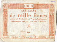 CARTAMONETA ESTERA - FRANCIA - Costituzione (1791-1795) - 1.000 Franchi 07/01/1795 18 Nivose An III
BB+